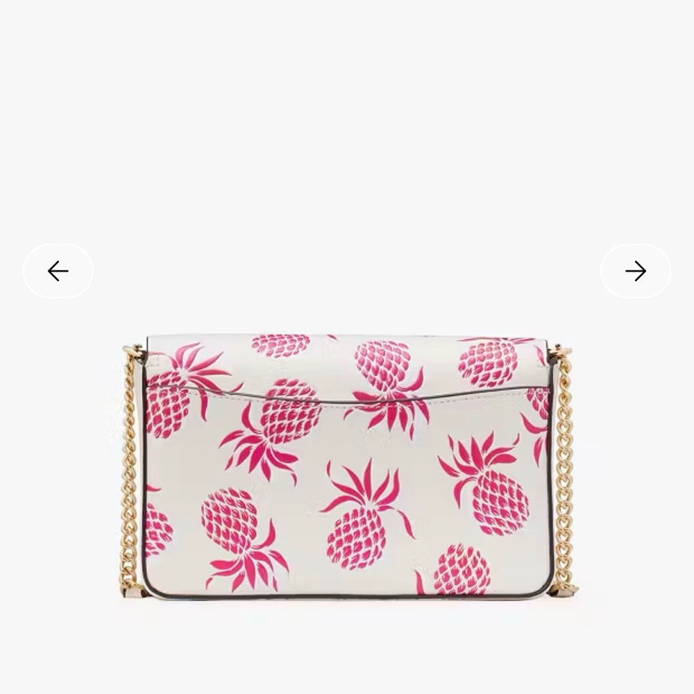 Kate Spade Morgan Pineapple Embossed Flap Chain Crossbody - Picture 10 of 11